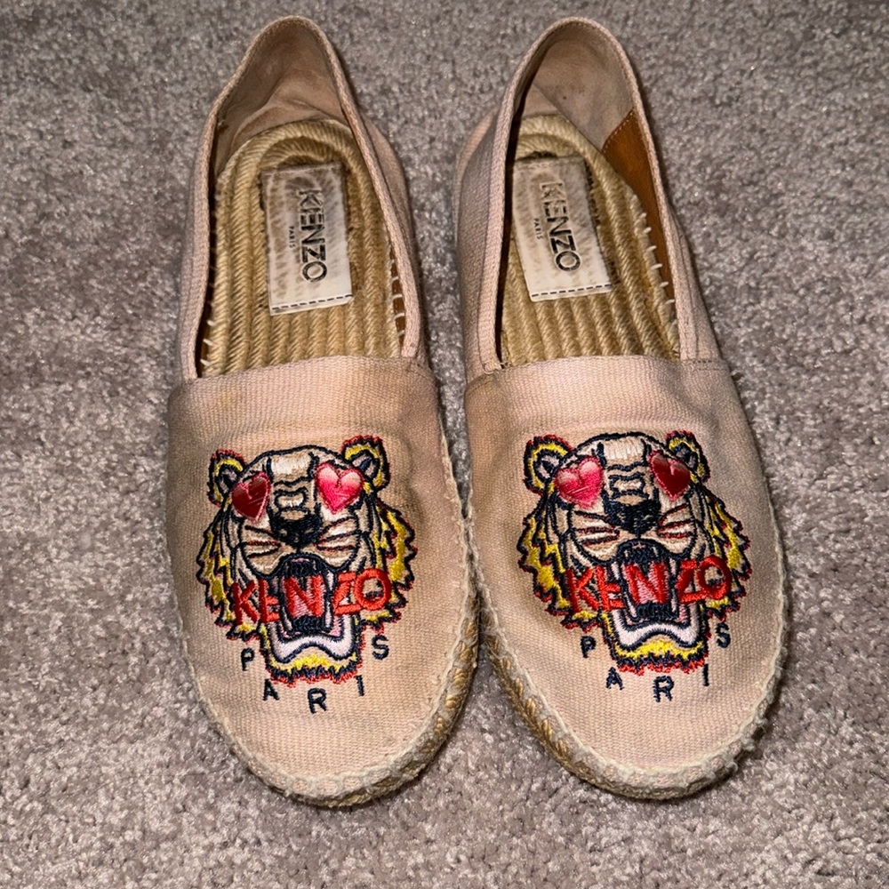 Kenzo embroidery tiger logo espadrilles